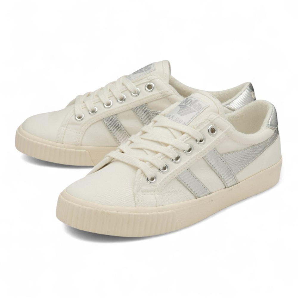 Gola White and Silver Women's Sneakers